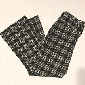 Maurices High Rise Black, Tan, and White Plaid Bootcut Pants